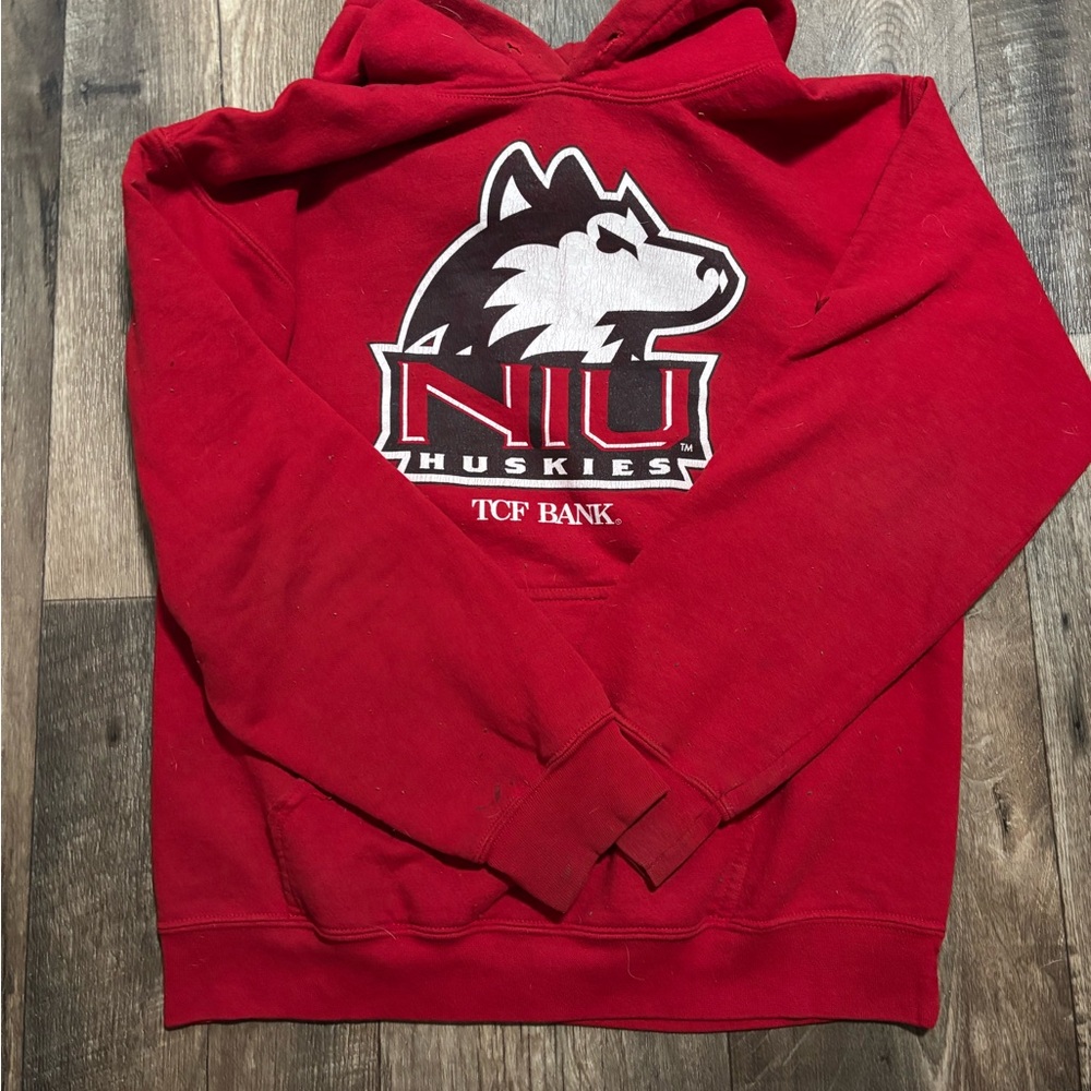 Gildan Red NIU Huskies Hoodie